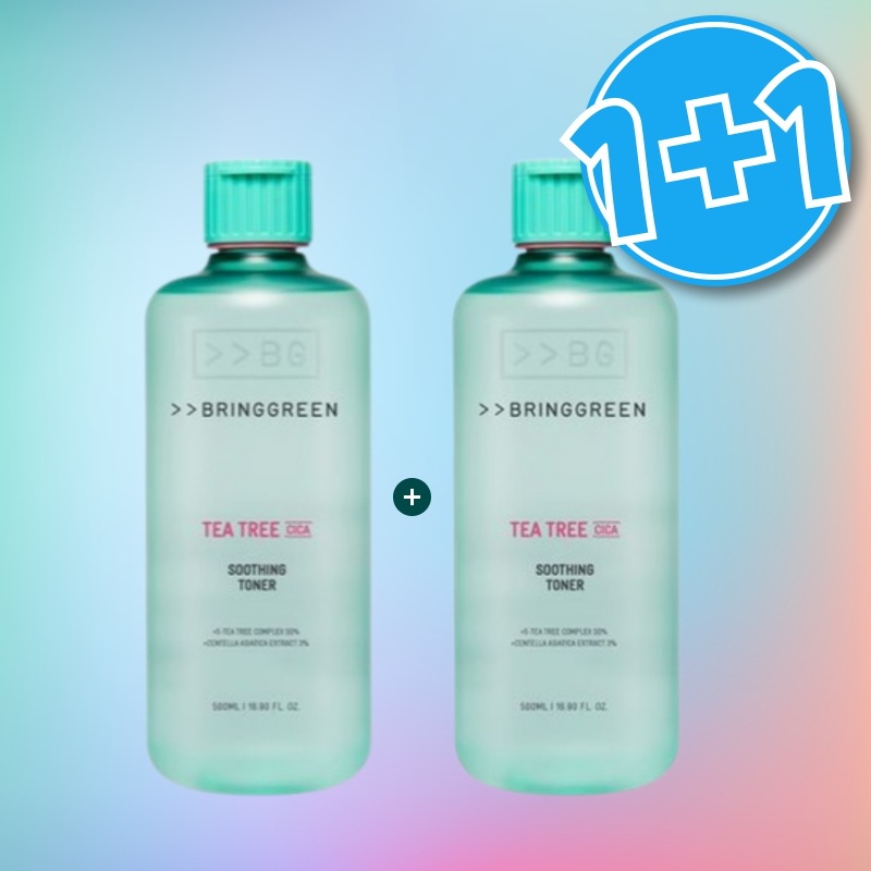 【ブリングリーン】 ティーツリーシカスージングトナー500ml+500ml 大容量セット 敏感肌ケア 保湿トナー