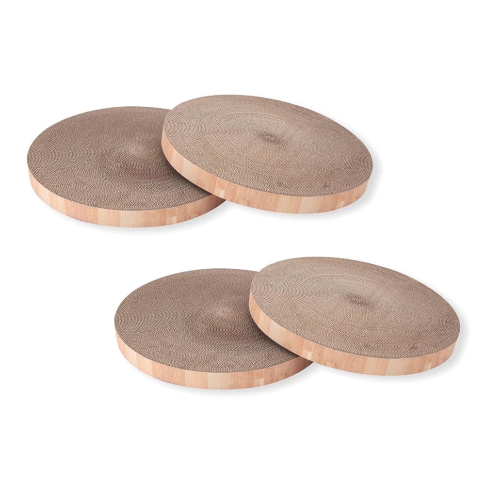 爪とぎ　猫用　バリバリボウルＸＬ　ライトブラウン　交換用つめとぎ２個入X２個　ＣＲＣ30―51―10―00―00