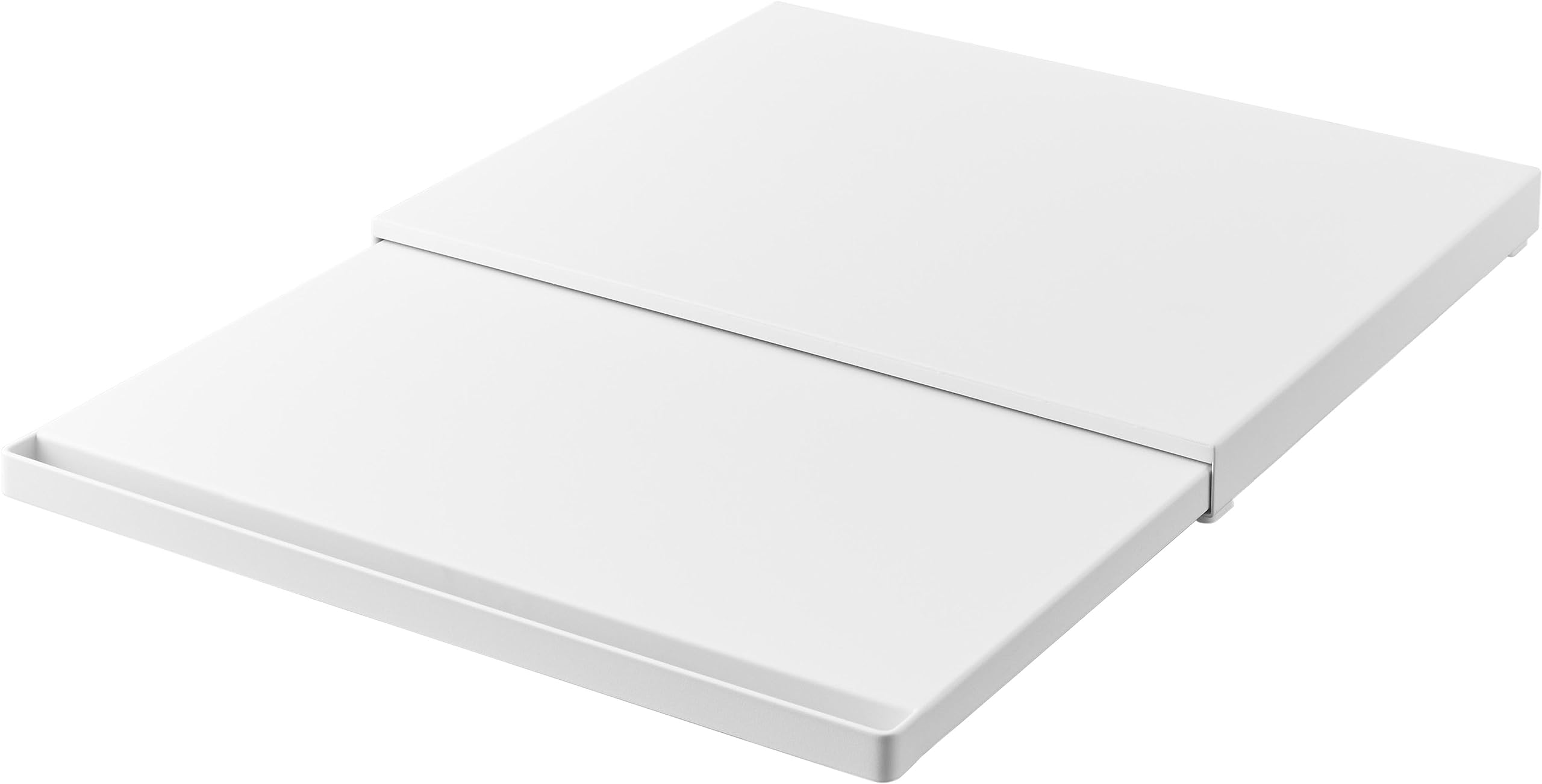 Q10最安値挑戦 山崎実業(Yamazaki) 【 完成品 ストッパーのみ要取付 】 キッチン 家電下 スライドテーブル ホワイト 約W45×D39～64.5×H4cm タワー tower スライド棚