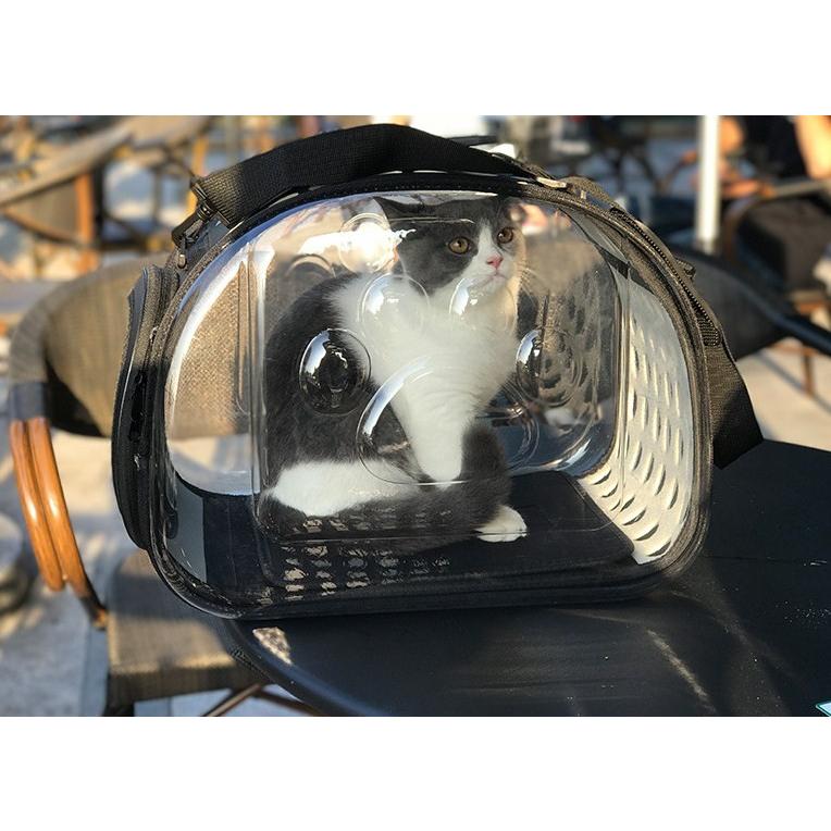 ペットキャリー 猫キャリー お出かけ用 ペットバッグ 収納便利 開放感 ２色選べる