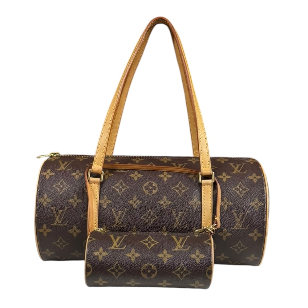 ルイヴィトン パピヨン30 モノグラム ハンドバッグ モノグラムキャンバス M51385 ブラウン LOUIS VUITTON 中古