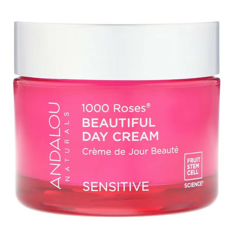 Andalou Naturals　ビューティフルデークリーム 1000ローズ 敏感肌用 1.7オンス (50 ml)