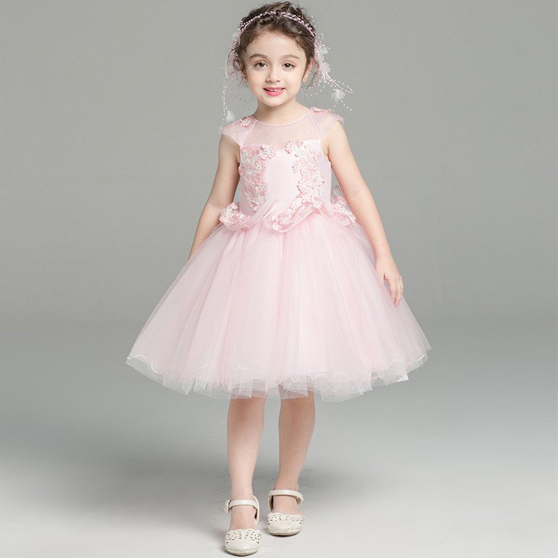 子供ドレス ロング ピアノ発表会 女の子 フォーマル 二次会 ピンク キッズ フラワーガール 子ども