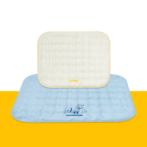 [フェスルーム] セーフ クールジェルマット2.0 (S) ブルー/イエロー 犬 猫 クールマット 夏 愛犬クッション