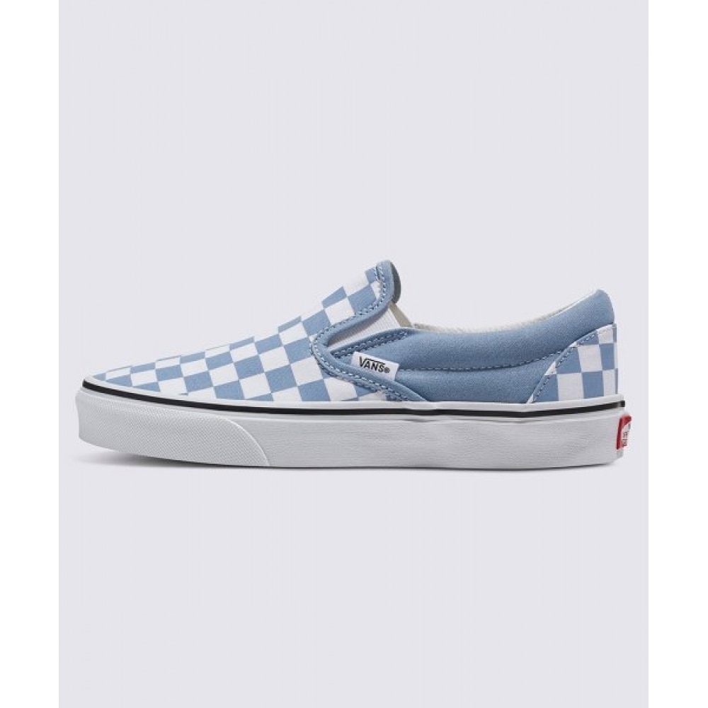 VANS (バンズ) クラシックスリッポン-(カラーティアード) チェッカーボードダスティブルー/ VN000BVZDSB1