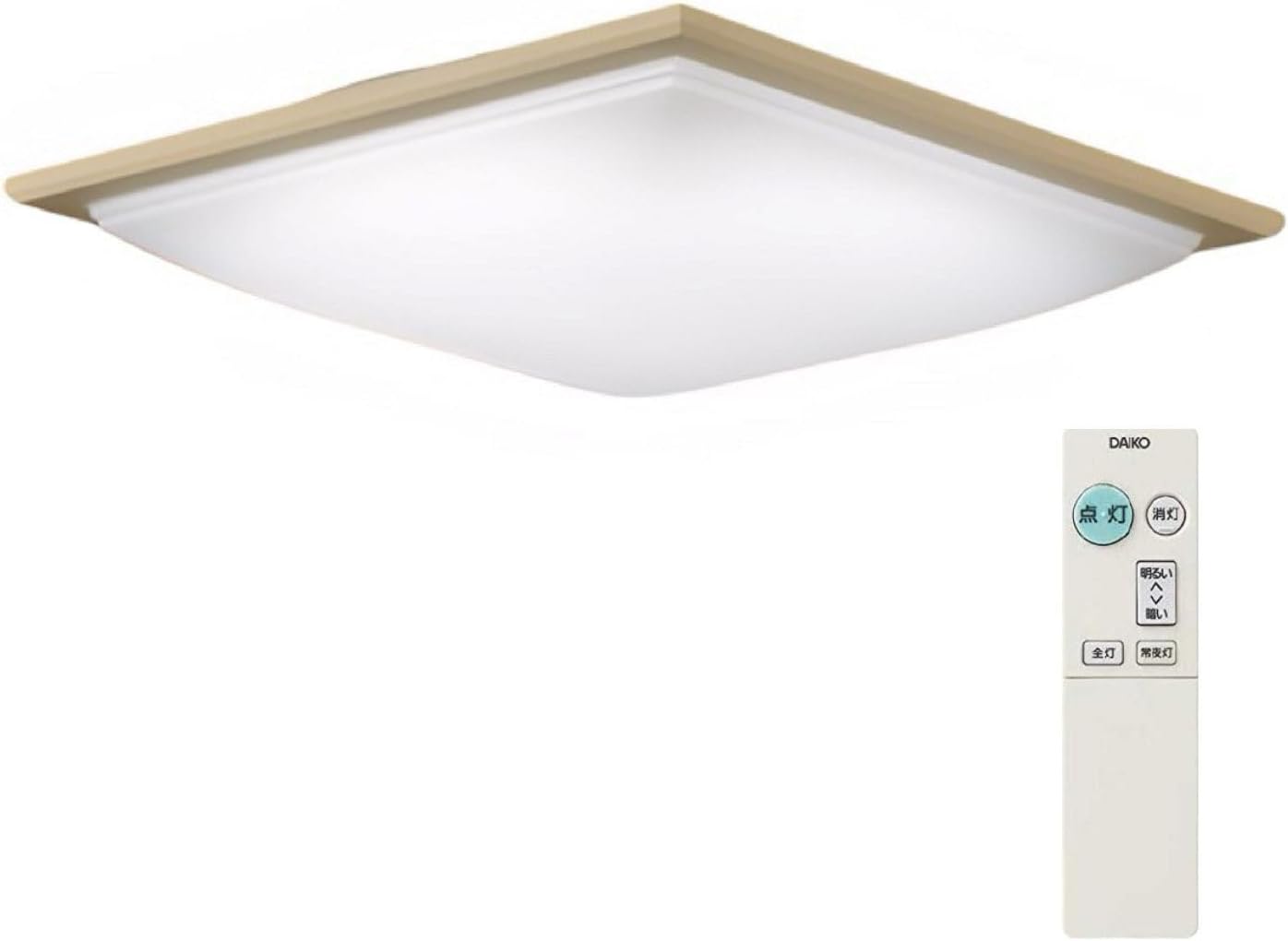 和風LEDシーリングライト LED内蔵 リモコン付 調光 LED 31W 昼白色5000K 4000lm Ra83~8畳 クイック取付式 白木枠 DXL-862408W