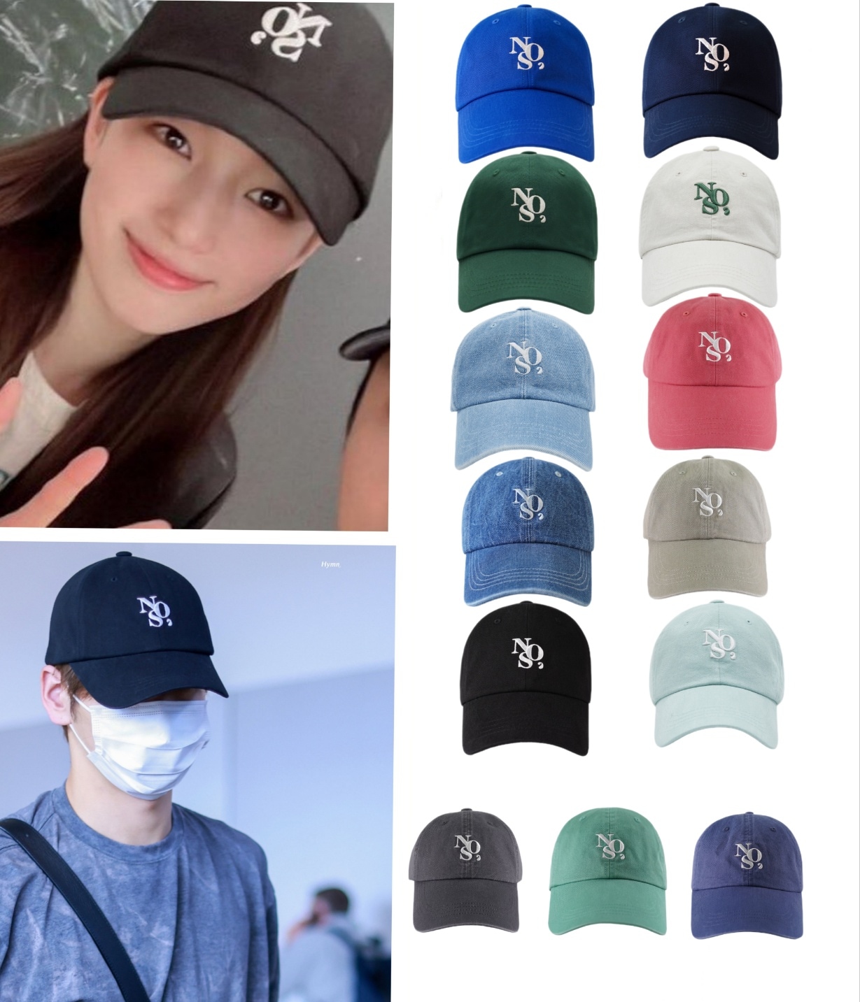 TXT スビンsoobin スジSuzy 着用 Signature symbol embroidered logo 13色