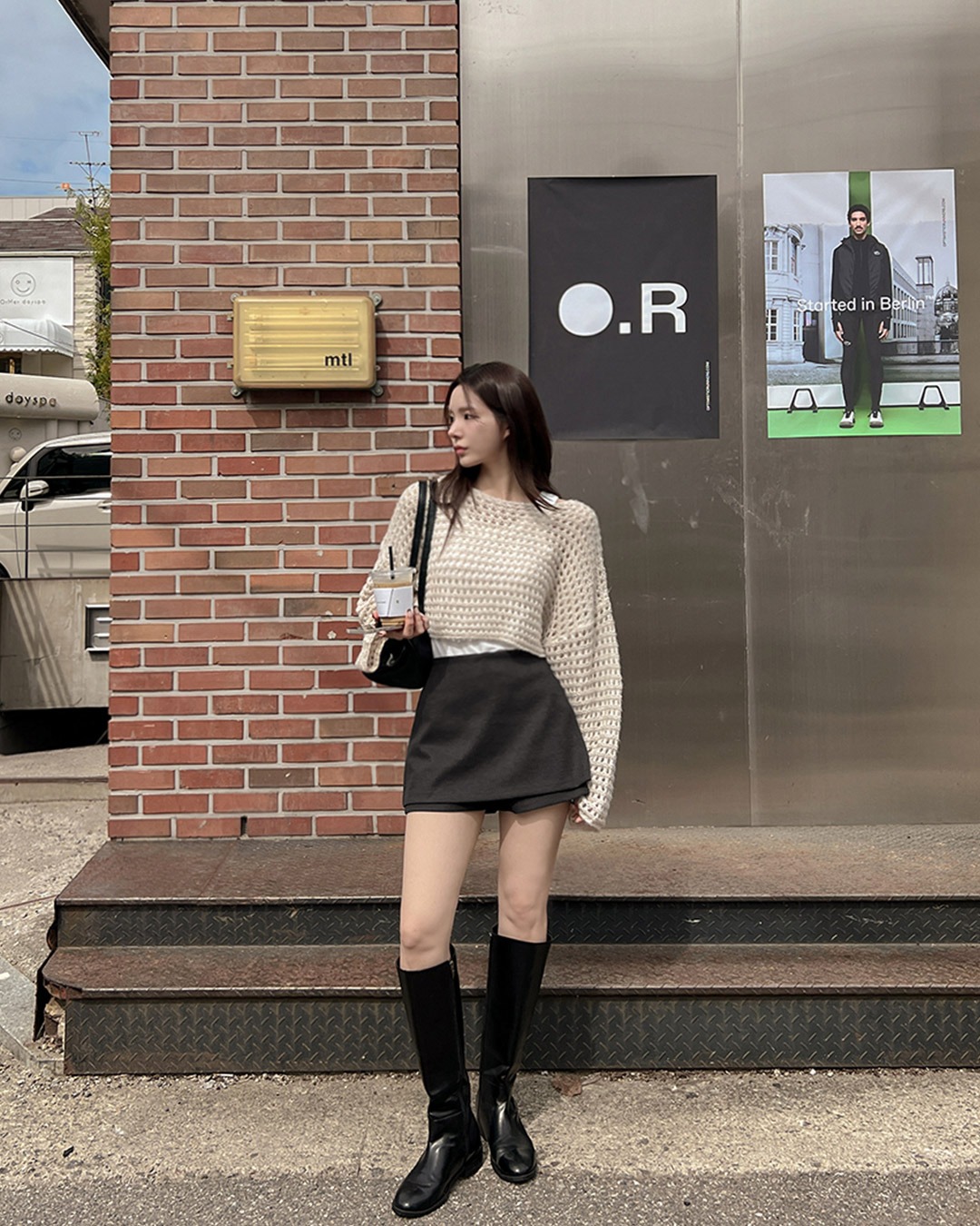 Aラインミニスカート(裏地パンツ付き)韓国ファッション レディース 5,142円