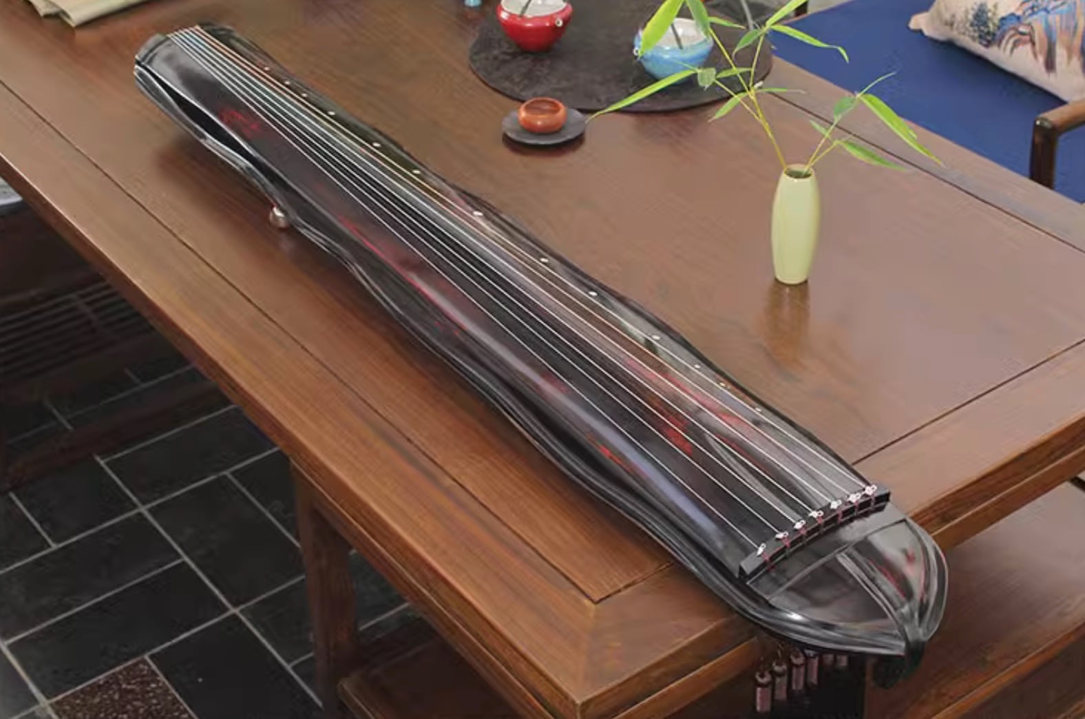 古琴 バナナの葉 杉の木 朱砂紅 中国の弦楽器