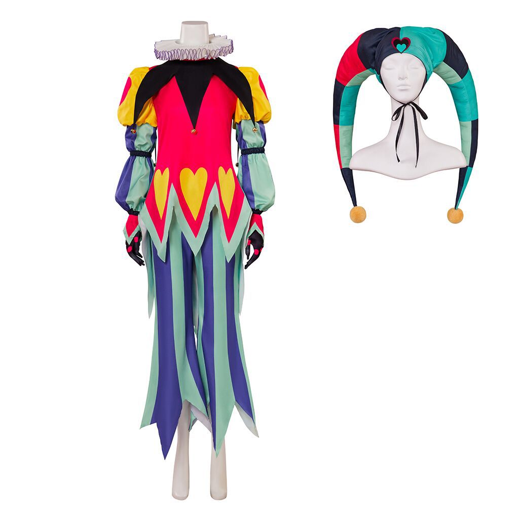 [迅速な配達] 最低価!格! ハロウィンの地獄の宿屋のフィズロリコス服の極悪なボスは道化師の舞台の演技服をからかいます