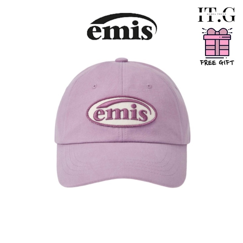 TONE ON TONE WAPPEN BALL CAP-LIGHT PURPLE/韓国ファッションキャップ帽子スタイル