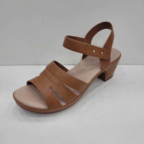 女性用 履きやすいカーブヒール ベーシックサンダル 6cm PFCMSD688_US