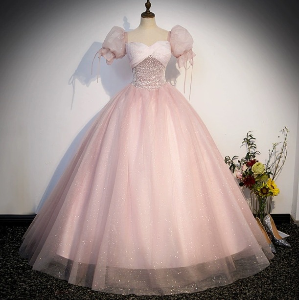 カラードレス　二次会　パーティー　結婚式　ウェディングドレス　披露宴　ロング丈　着瘦せ　姫系　発表会