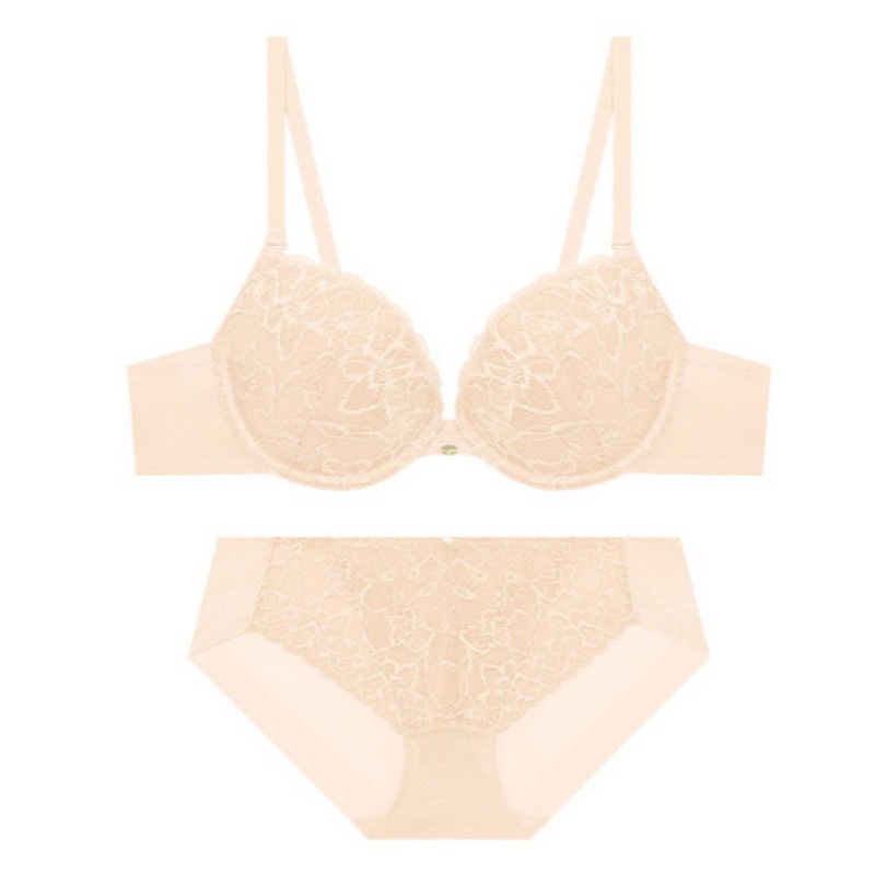 アデラ ディープV レース ブラ パンツ セット - スキン 75A 90 8,190円