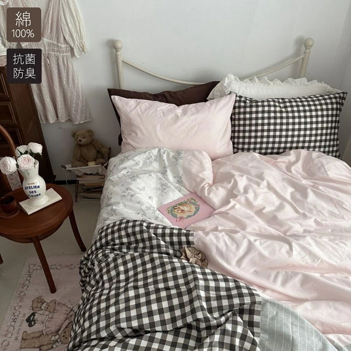 布団カバー チェック柄 綿100％ シングル 3点4点セットふとんかばー 敷布団カバー 掛け布団カバー 素肌にやさしい かわいい おしゃれ 羽毛布団カバー セミダブル 寝具カバーセット カバーセット
