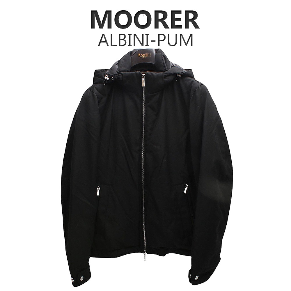 ムーレー MOORER ALBINI-PUM MOUGI100090 ダウン アウター ジャケット アノラック アルビニ キルティング コート BLACK アウター メンズ 高級アウター 高品質 保温