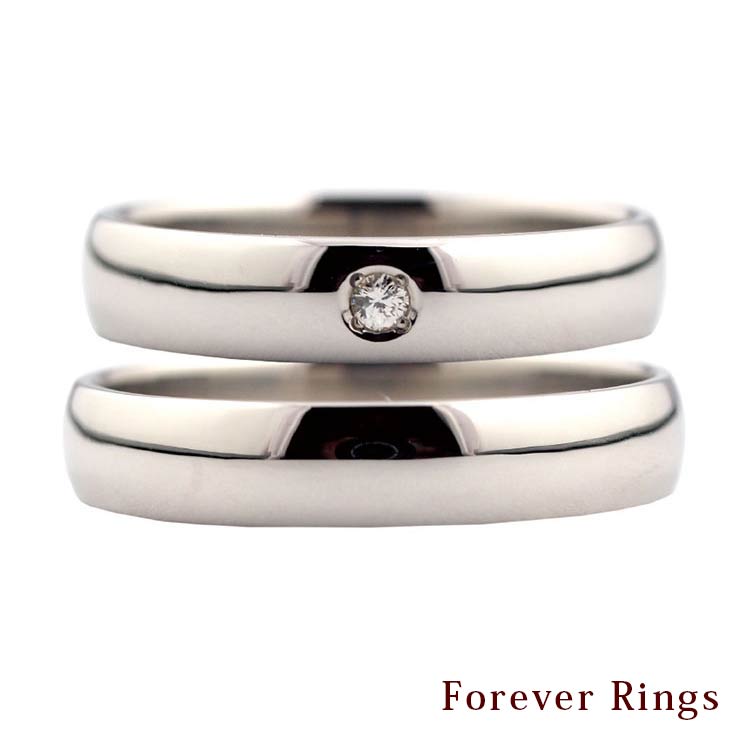 フォーエバーリングス 結婚指輪 選べる Pt900 K18YG K18PG ダイヤモンド オネスティ