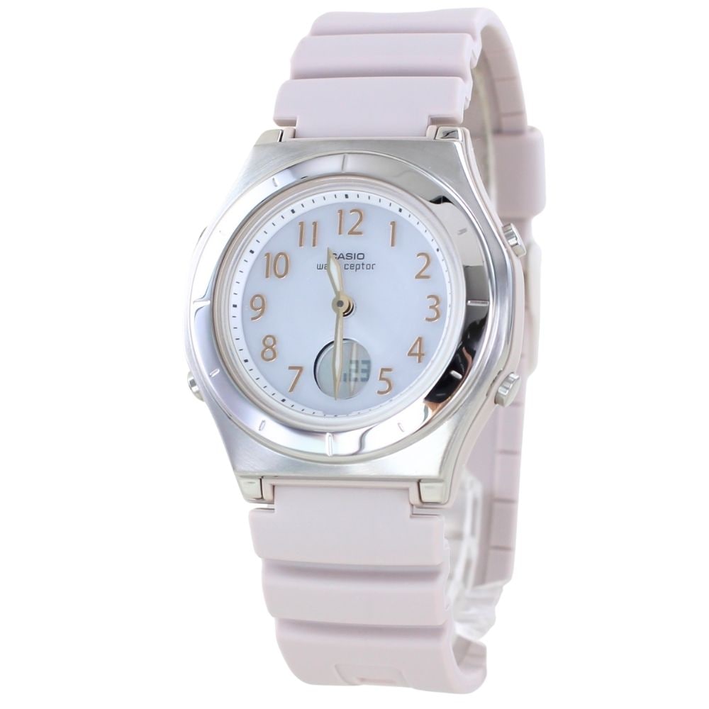 カシオ 電波ソーラー 腕時計 手表 レディース ウェーブセプター 軽量 ピンクベージュ ラバーバンド ソーラー 電波 ソーラー電波時計 女性用腕時計 プレゼント 女性 国内正規品 ポイント消化 10,062円