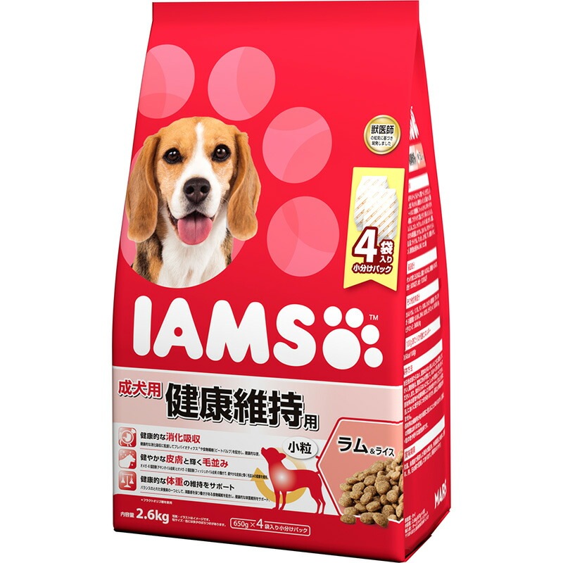 （まとめ買い）マース アイムス 成犬用 健康維持用 ラム＆ライス 小粒 2.6kg 犬用フード [x3]