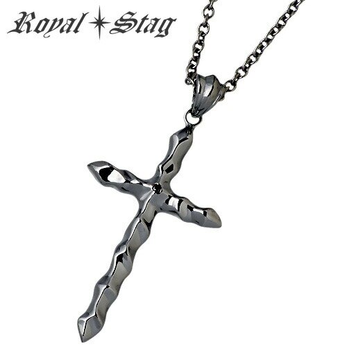 ロイヤルスタッグゼスト Royal Stag クロス シルバー ネックレス ダイヤモンド BK