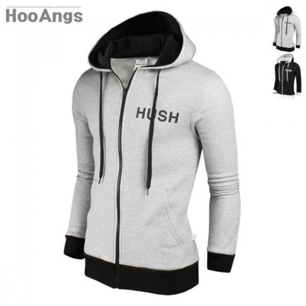 (Juans) 起毛ハーシープリントフーディージップアップ BMHD9219