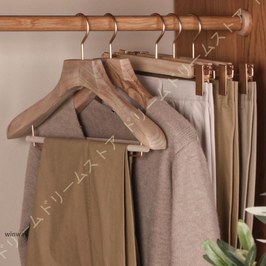 スーツハンガー 6本組セット 天然木製 木のハンガー 大きい 高級 コートハンガー メンズ 洋服ハンガー ジャケット用ハンガー スーツ用 業務用 ズボン 紳士 4,984円