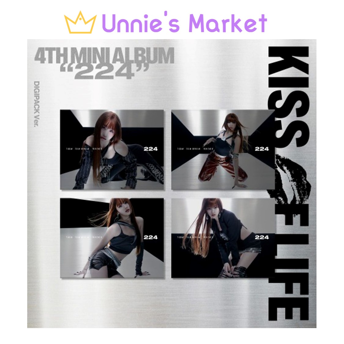 [SET] KISS OF LIFE [224] Digipack Ver.Ver. 4th Mini Album + Free Photocard 1EA(fan-made)