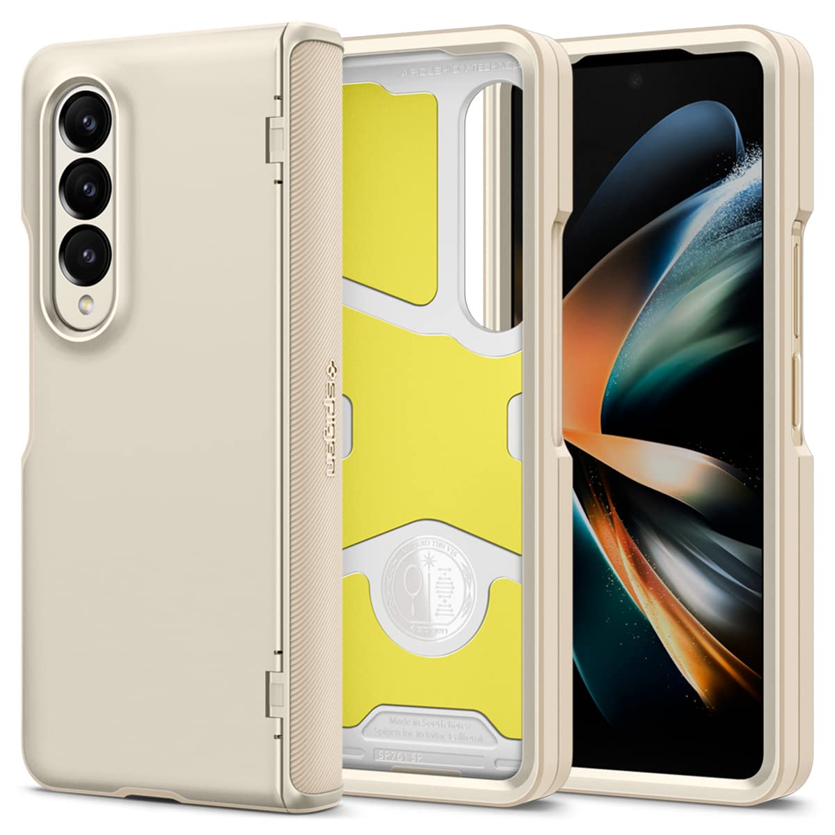 ケース 全面保護 フルカバー 3重構造 [TPU+PC+XRD] 米軍MIL規格取得 耐衝撃 ワイヤレス充電対応 ギャラクシー Z フォルド 4 スリム・アーマー・プロ
