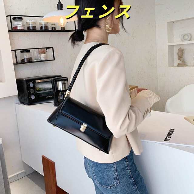 ショルダーバッグ/ レディース 無地 ハイセンス トレンディ ワンサイズ ブラック ホワイト ブラウン ワインレッド 小さめ スクエア型 女