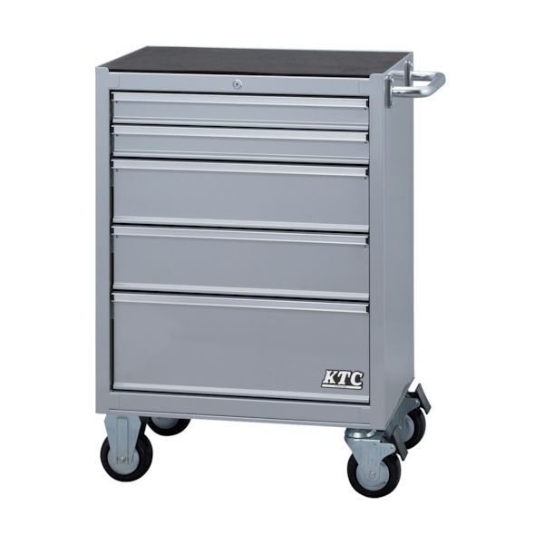 SKX3805S ローラーキャビネット (5段5引出し) (シルバー) メーカー直送