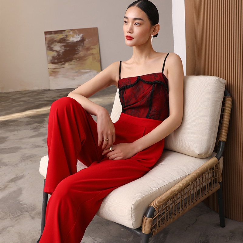 ボトムス パンツ ズボン オールインワンパンツ ロングパンツ キャミソール 切り替えデザイン ハイウエスト バックシャン かわいい 大人可愛い きれいめ カジュアル 上品 おしゃれ かっこい 大人女子 9,202円