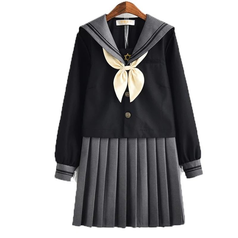【即納】セーラー服 半袖 学生服 制服セットS~5XL大きいサイズ　3点セット　シャツ フリルスカート 女の子 セーラー服 長袖 スクールウェア 卒業式