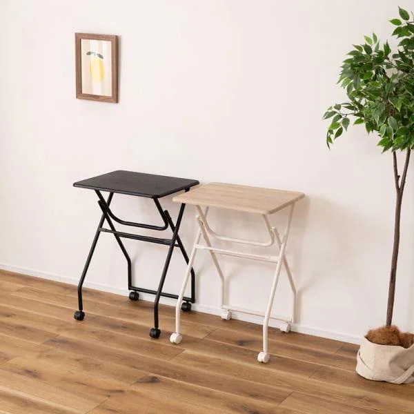 サイドテーブル 折り畳み 折りたたみ キャスター付き おしゃれ 北欧 シンプル コンパクト スリム 収納 白 ホワイト キッチン リビング ひとり暮らし 一人暮らし