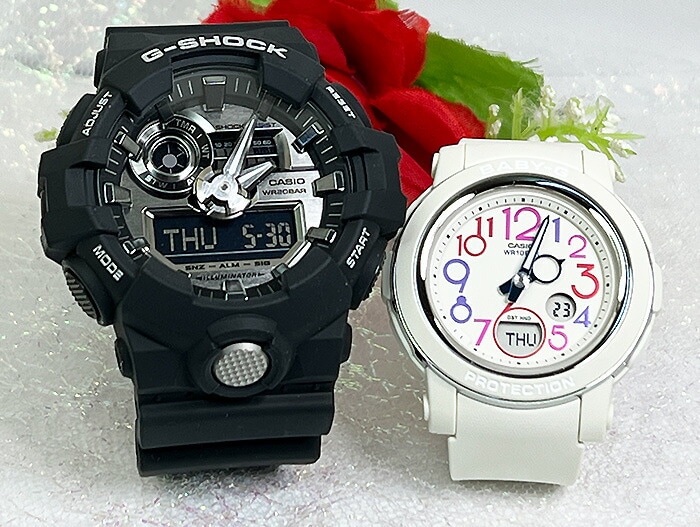 恋人たちのGショック ペアウオッチ G-SHOCK BABY-G ペア腕時計 カシオ 2本セット GA-710-1AJF BGA-290PA-7AJF プレゼント プレゼント 愛の証