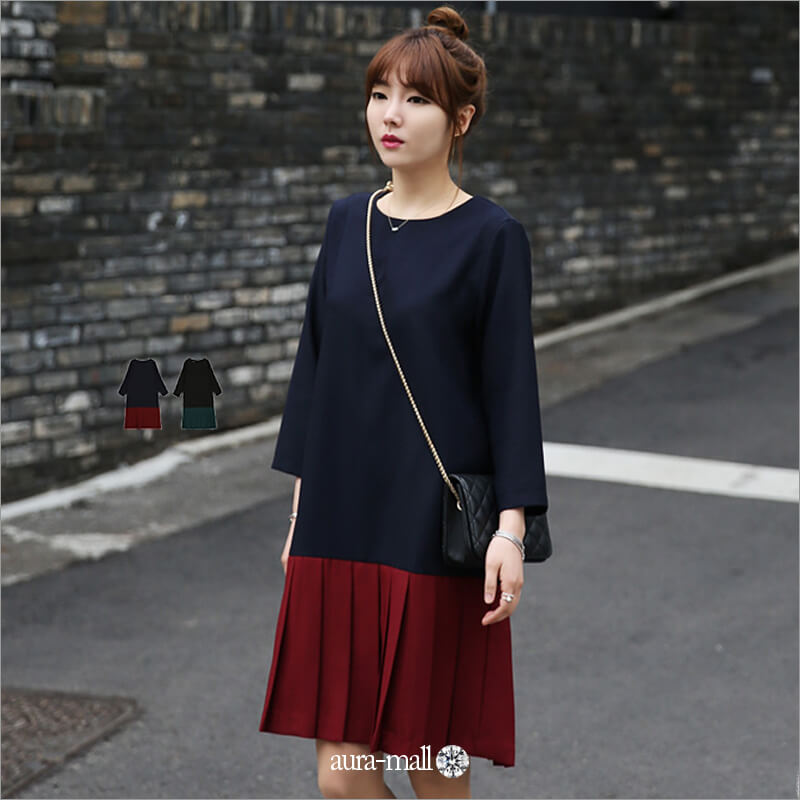 レディースファッション ワンピース ミディアム 体型カバー　ワンピース M/L/LL/2L/3L/4L/5L プリーツワンピース ワンピース 上品　結婚式 二次会 チュニック ワンピ ドレス パーティ