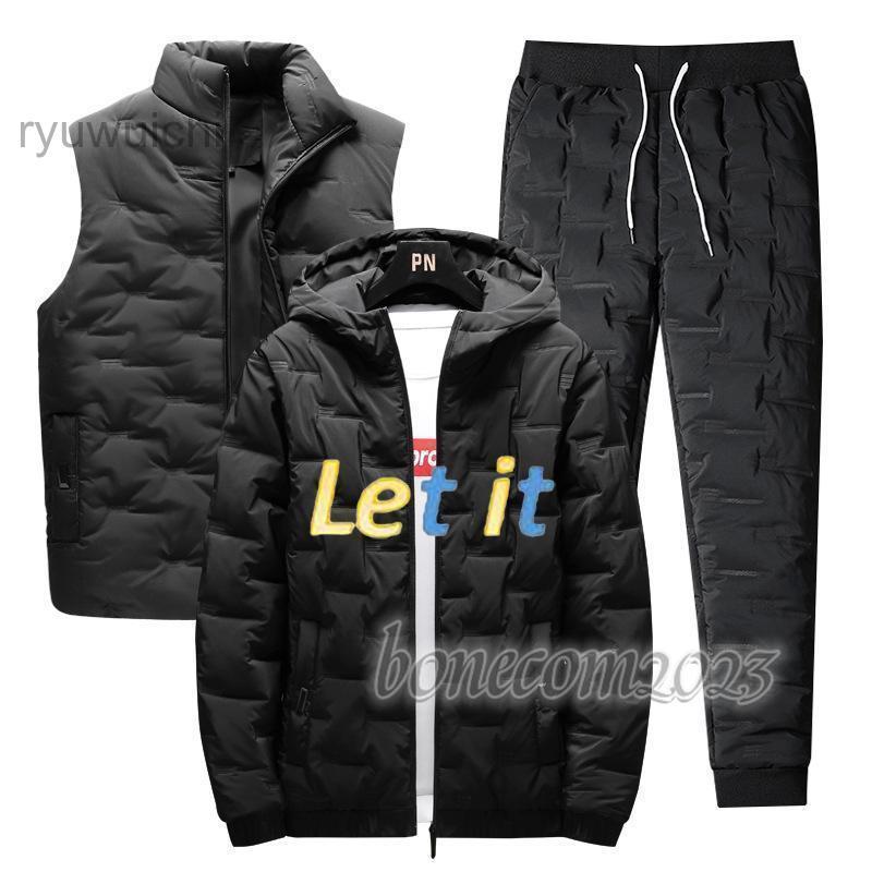 点セット！中綿ジャケット ダウンベスト パンツメンズ 上下セット ダウンパンツ ダウンジャケット セットアップ アウトドア 防寒 厚手 カジュアル 冬服