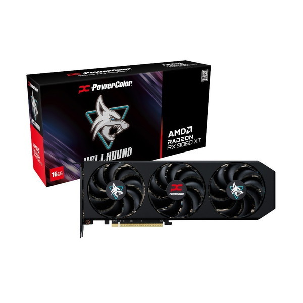 PowerColor RX9060XT 16G-L/OC Hellhound AMD Radeon RX 9060 XT 16GB GDDR6 グラフィックカード