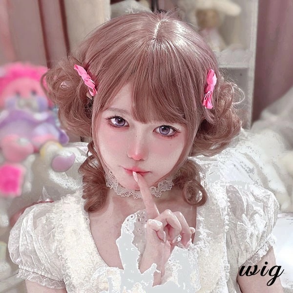 ウィッグ レディース フルウィッグ ショート ツイテール 巻き髪 ピンク ぱっつん前髪 前髪あり 可愛い かわいい 大人用 コスプレ ロリータ ゴスロリ コスチューム 原宿風 仮装 超自然 かつら w 5,773円