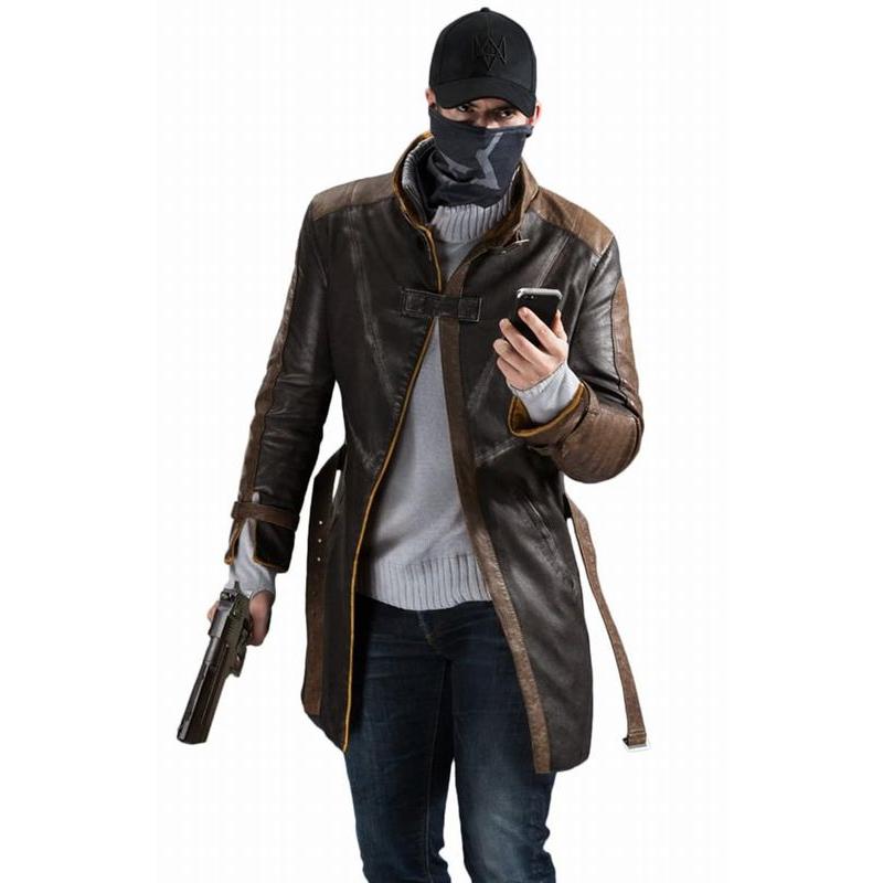 ハロウィン ウォッチドッグス コスチューム コスプレ衣装 コート 帽子 マスク 3点セット サイズ MXXXXL