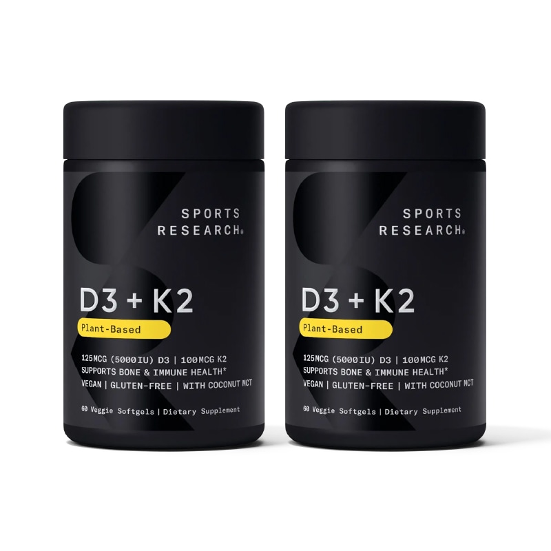 (スポーツリサーチ) D3＋K2植物性ソフトジェル 60粒 (2個セット) 7,725円