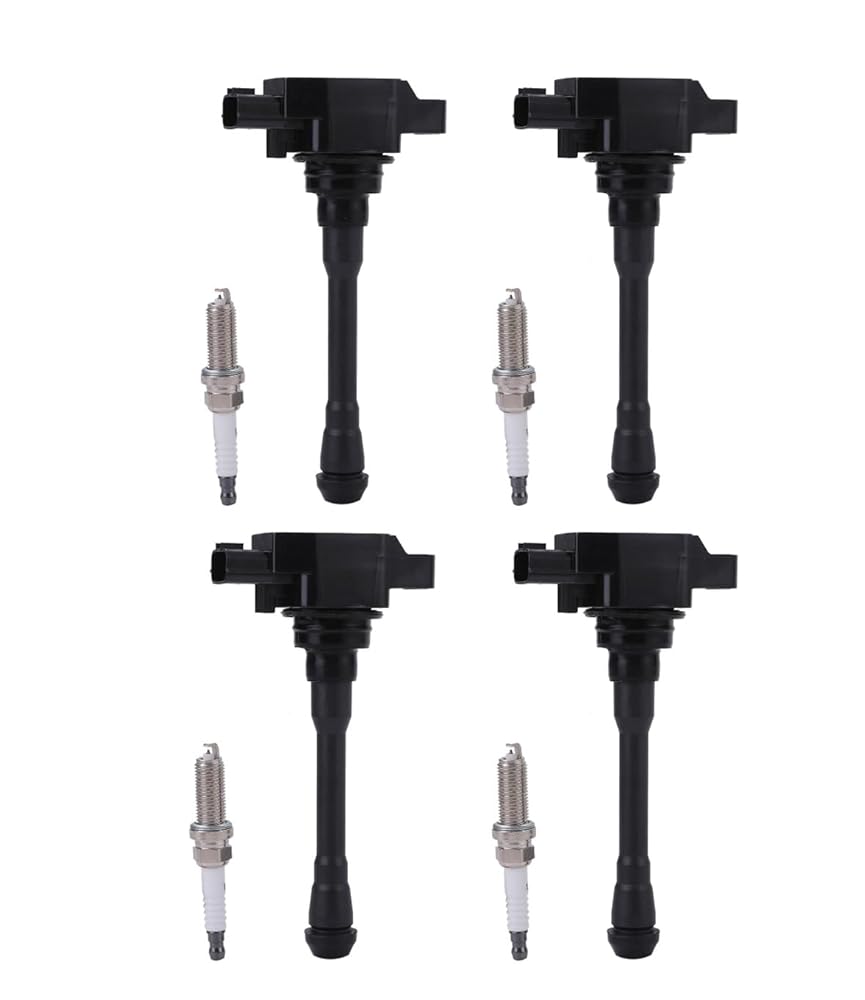 日産 用 イリジウム スパークプラグ & イグニッションコイル 4個セット プラグ 点火 セレナ C25 NC25 22401-ED815 22448-1KT0A 等 社外品