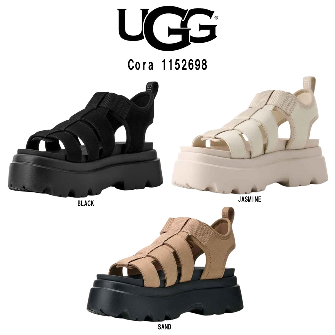 UGG(アグ)サンダル コウラ ストラップ プラットフォーム 厚底 軽量 シューズ レジャー レディース 女性用 靴 Cora 1152698
