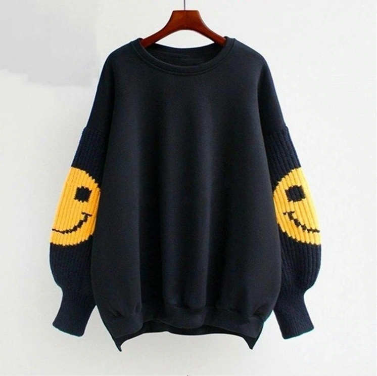 【輝いて超人気】 切り替え シンプル ランタンスリーブ ラウンドネック カートゥーン パーカーその他 アウター