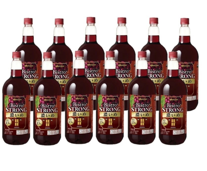 【送料無料】メルシャン ビストロ ストロング ペットボトル 濃いめ赤 1500ml 1.5L2ケース/12本【ご注文は12本まで同梱可能】