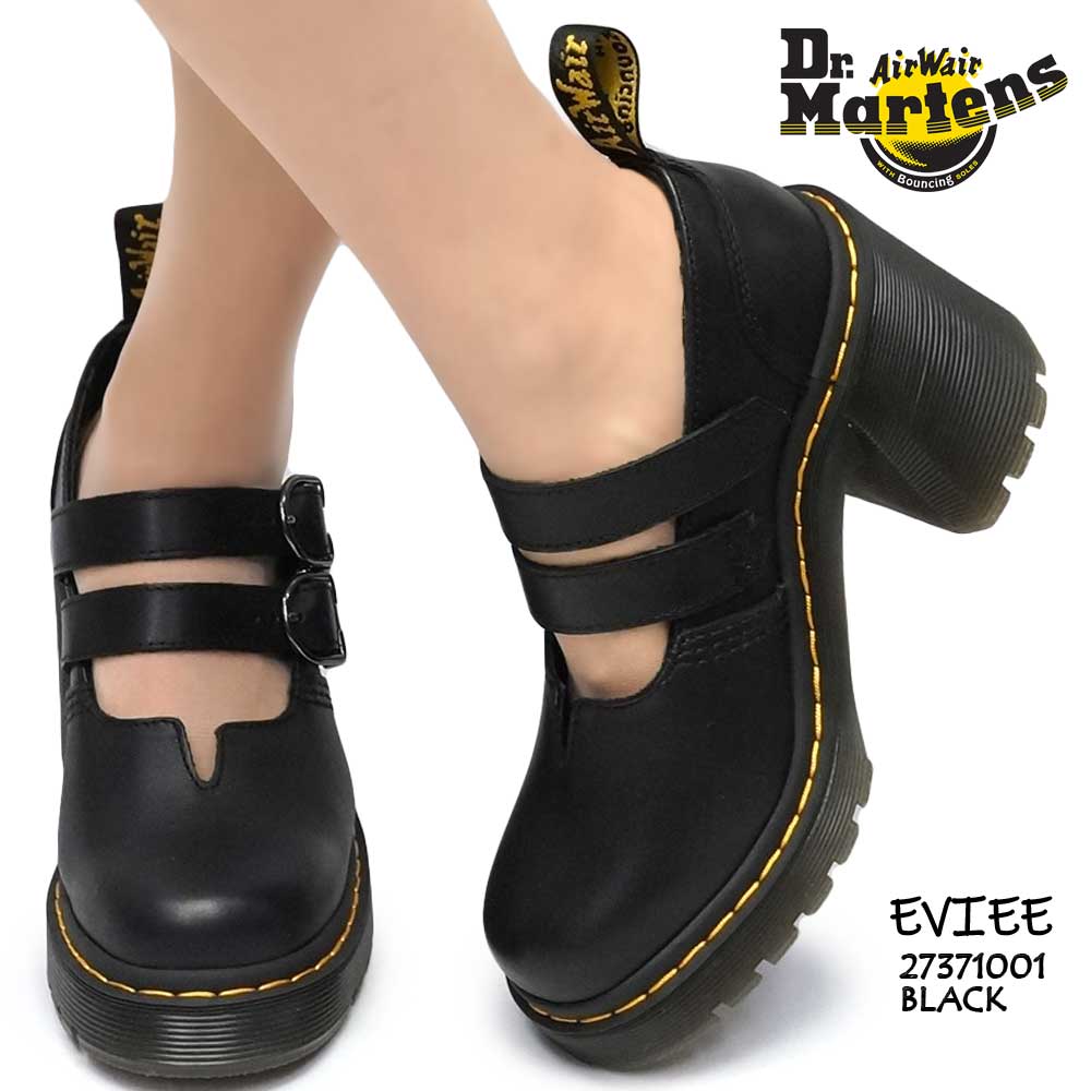 EVIEE チャンキーヒール メリージェーン 2本ベルト レディース