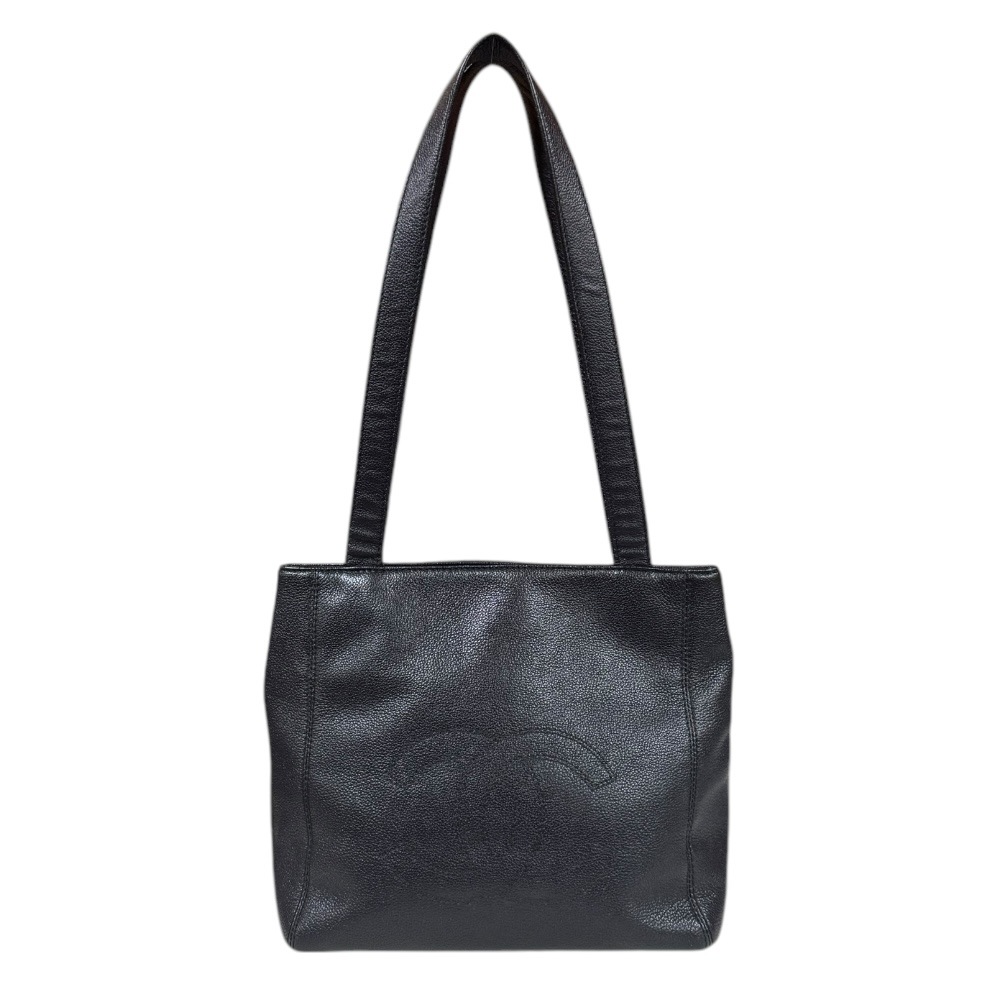 シャネル ココマーク ショルダーバッグ レザー ブラック CHANEL 中古