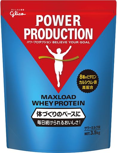 グリコ パワープロダクション マックスロード ホエイ プロテイン サワーミルク味 3.5KG【使用目安 約175食分】たんぱく質 含有率70.3%(無水物換算値) 8種類の水溶性 ビタミン カルシウム
