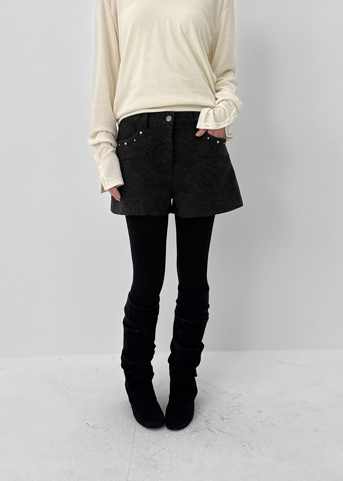ラディノリベットウールショーツ