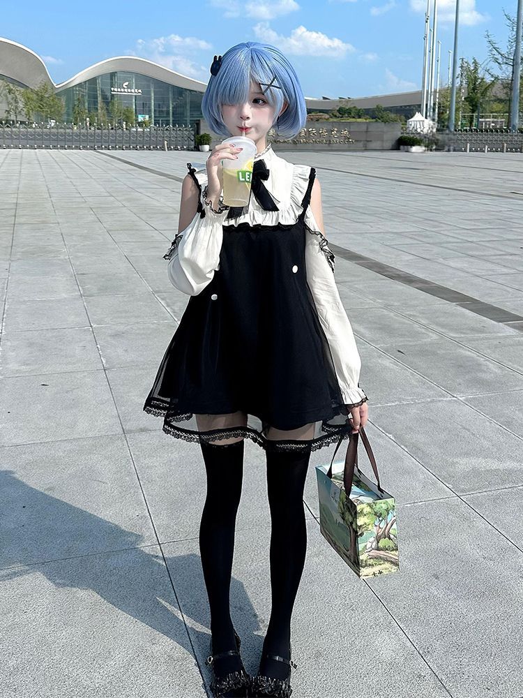 【送.料.無.料.急速発送】秋の長袖リボンウエストワンピース 5,176円