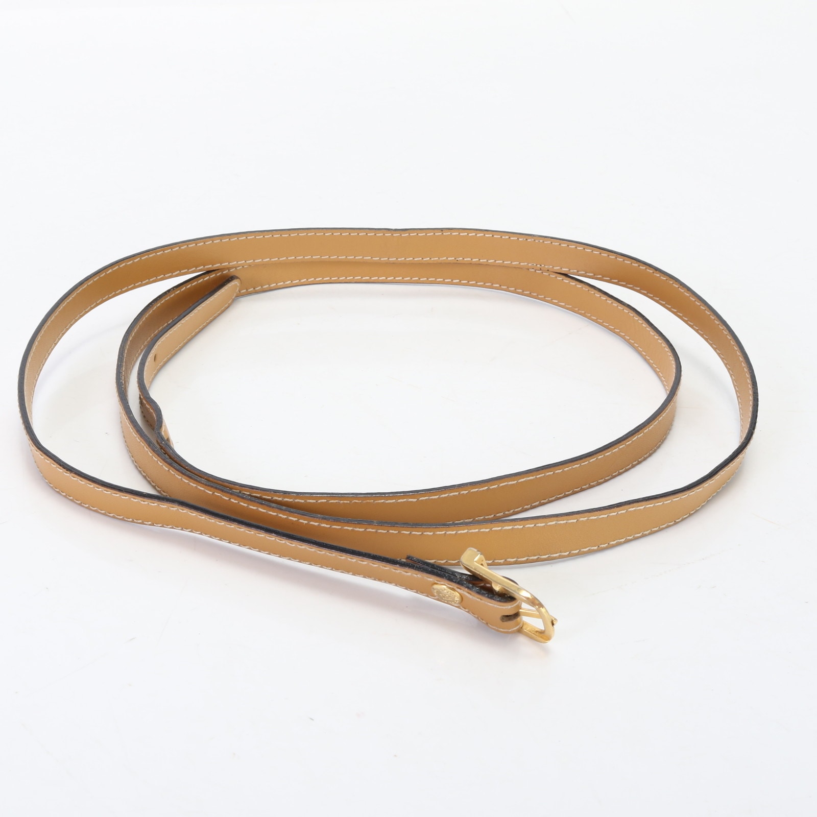 FF ゴールド 金具 バッグ 用 アクセサリー レザー ショルダーストラップ メンズ レディース EEM H25-8 中古